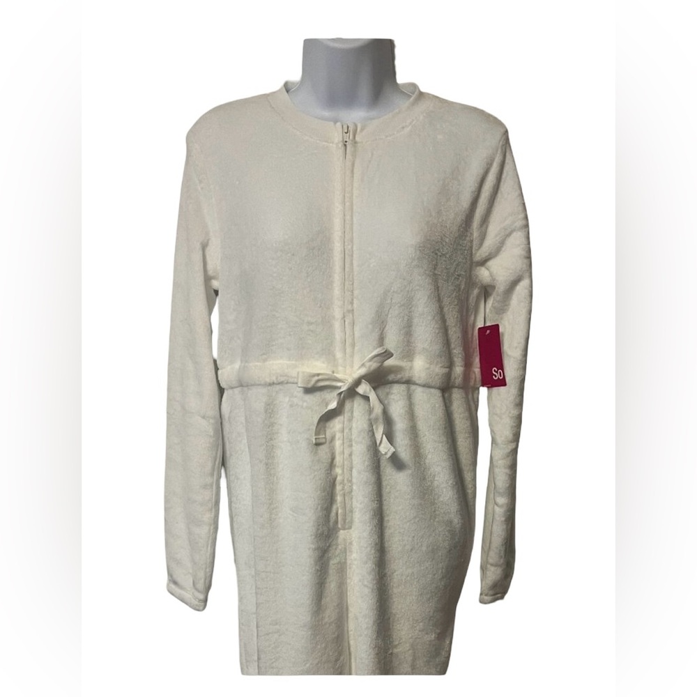 NWT SO Intimates White Faux Fur Onesie